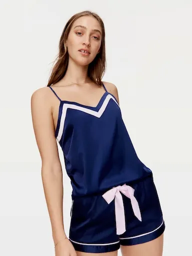 Navy Tux Luxe Satin Short
