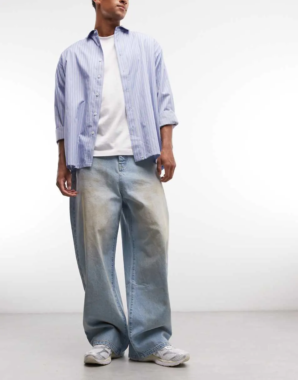 Liquor N Poker super baggy jeans in vintage sand wash