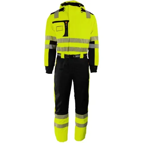 Kjeledress tor foret gul sort l hivis en20471 kl3 m membran