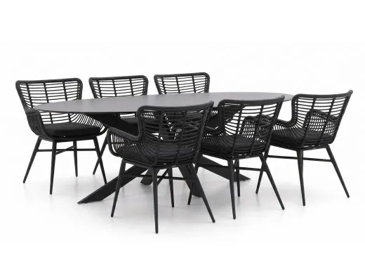 Intenso Asti/Furato ellips 200cm dining tuinset 7-delig