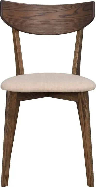 Ami spisestol brun eik/beige tekstil