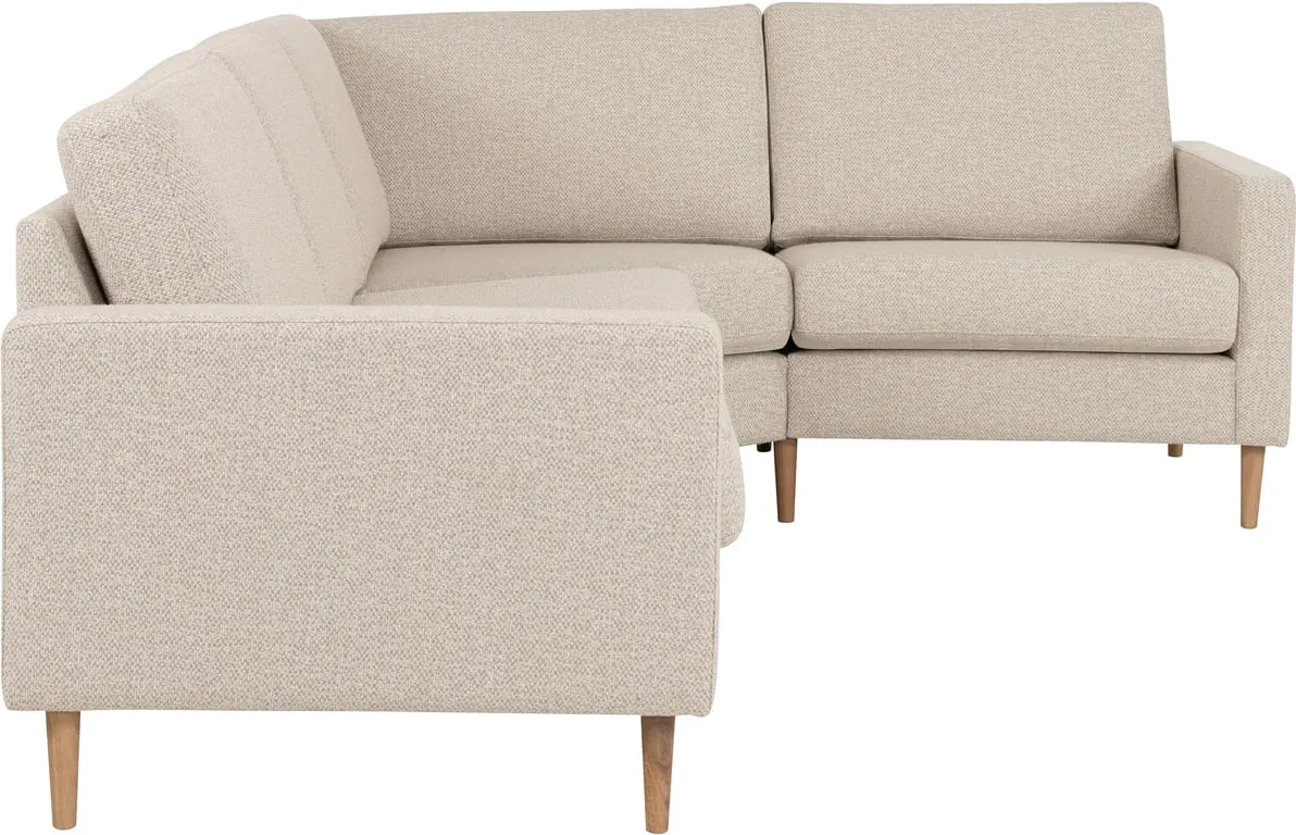 Sone høy hjørnesofa Modulsofa. 2,5 seter + hjørne + 1,5 seter, armlene J7 stoff 422 /11 Taffie Thule beige
