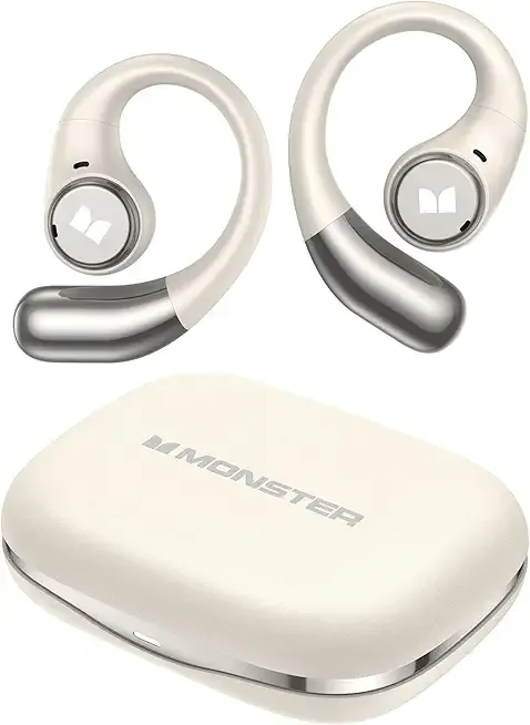 Monster Open Ear AC336 Headphones, Bluetooth 6.0 Wireless Earbuds with Stereo Sound, ENC Clear Call, 21H Playtime, Type-C Charging, Touch Control, IPX6 Waterproof for Sports