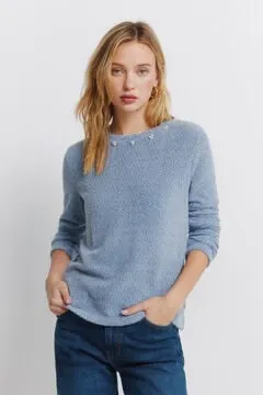 Camiseta chenilla cuello fantasía