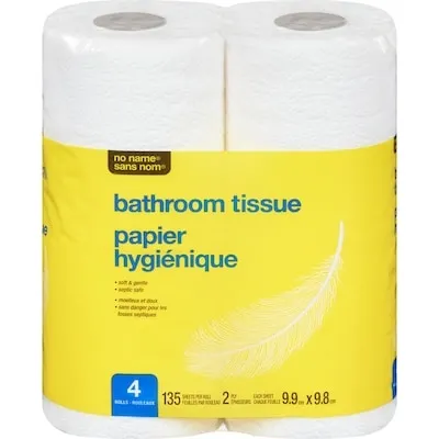 Regular Rolls Bathroom Tissue 4 Pack