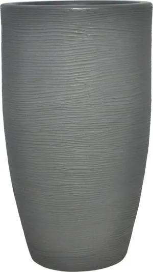 Vaso autoirrigante Shabby in polietilene antracite H 70 x ø 40 cm