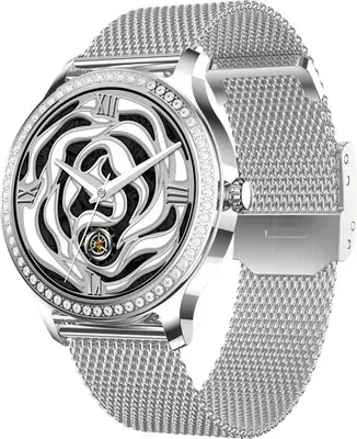 Smartwatch Damen mit Telefonfunktion 1.28" Touchscreen, Fitnessuhr mit Blutdruckmessung Herzfrequenz Sportuhr IP68 Wasserdicht für Android