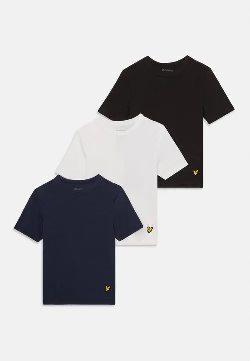 UNISEX 3 PACK - T-shirts - jet black/navy/white