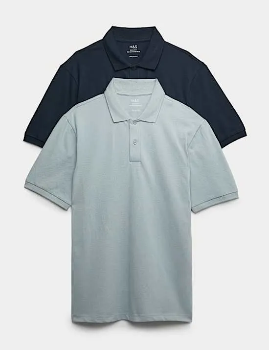 2er-Pack Ultimate Poloshirts mit hohem Baumwollanteil