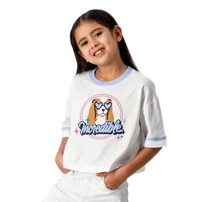 Playera Fantastic Niña con Estampado de Perro
