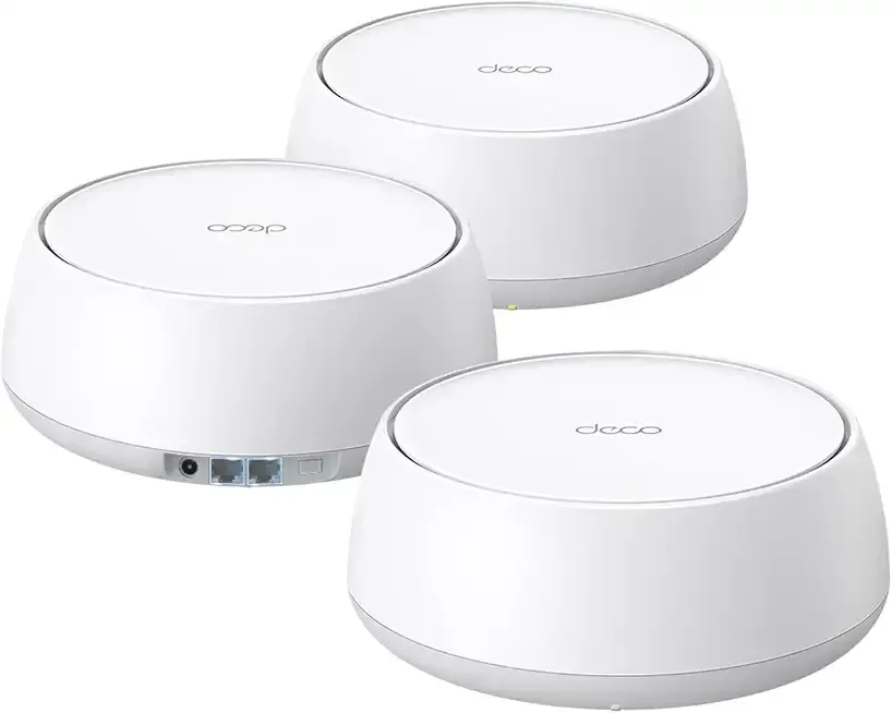 Deco 7 Dual-Band BE5000 WiFi 7 Mesh Wi-Fi System 4-Stream 5 Gbps, 240 Mhz | Up to 6,600 Sq.Ft | 2X 2.5G Ports Wired Backhaul | VPN,MLO, AI-Roaming, HomeShield, Deco BE25 3-Pack