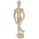 Mannequin articulé bois vernis H 31cm