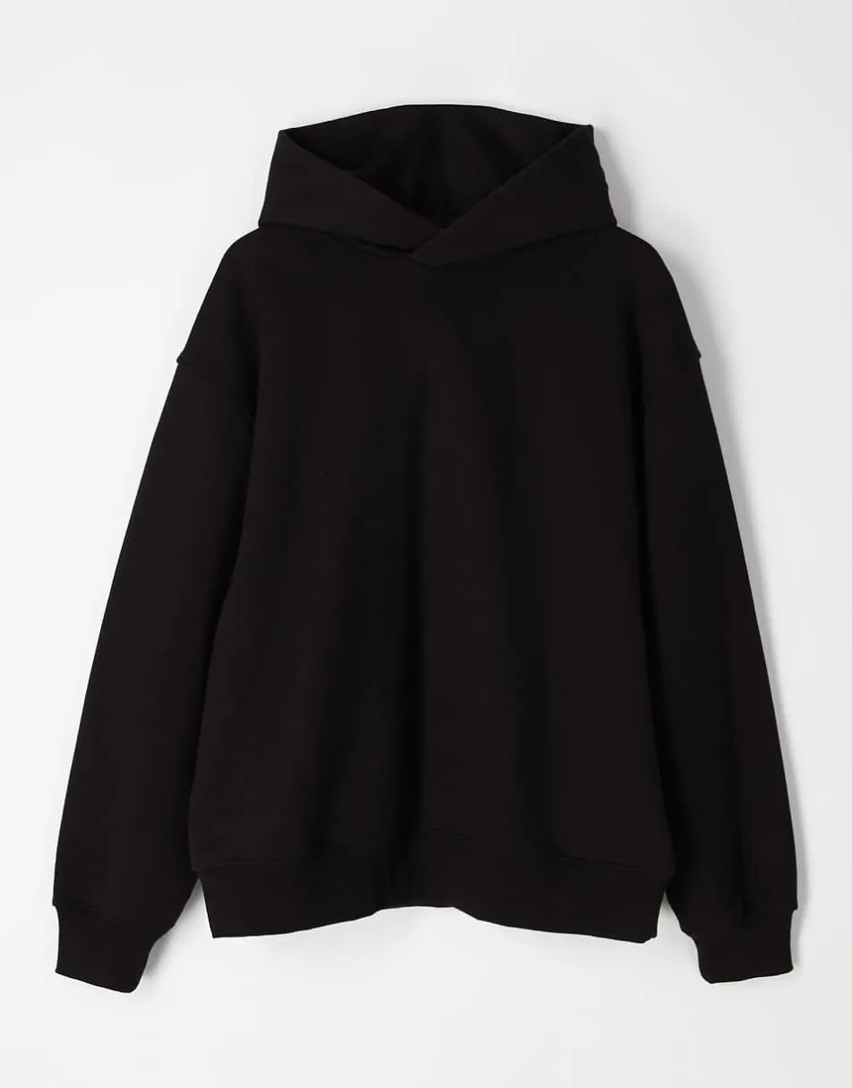 ASOS COLLECTIVE oversized super heavyweight hoodie in black