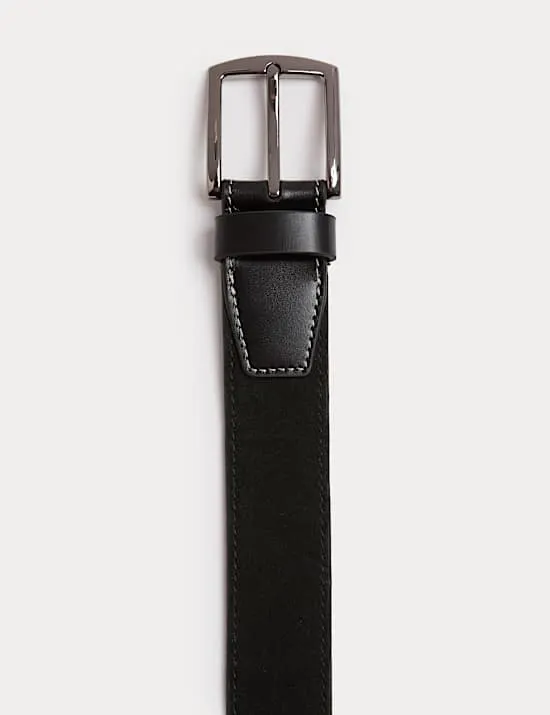 Kontrast-Gürtel aus Wildleder
