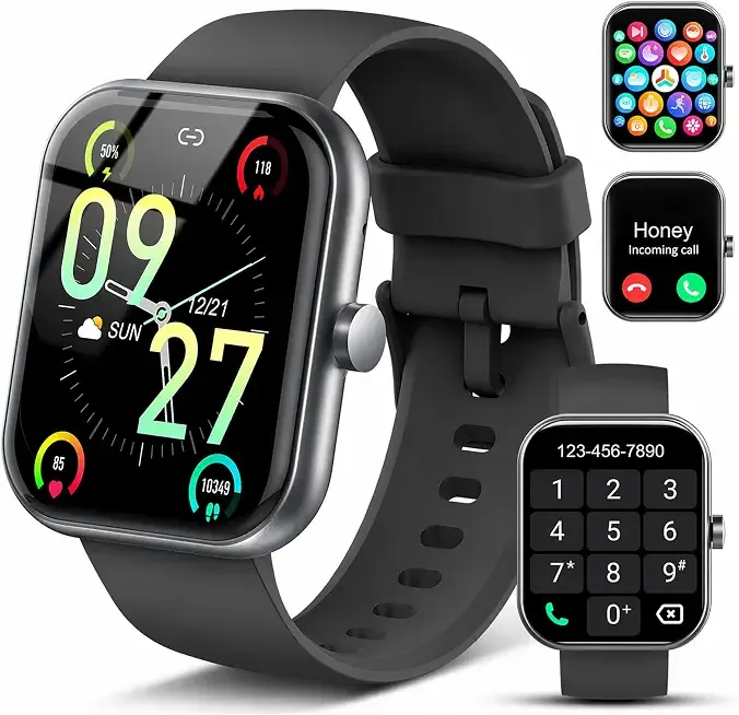 Smart Watch for Men Women (Answer/Make Call), 1.83" HD Touchscreen Fitness Tracker, 110+ Sport Modes, Fitness Watch with Heart Rate/Sleep Monitor/Step, IP68 Waterproof Smartwatch for iPhone Android