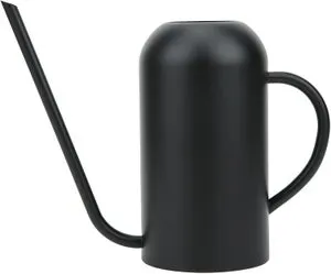 Annaffiatoio in Acciaio Inossidabile da 1,5L a Bocca Lunga per Piante da Interno/Esterno, Design Retrò Nero - Grande Capacità 1500ml Senza Perdite