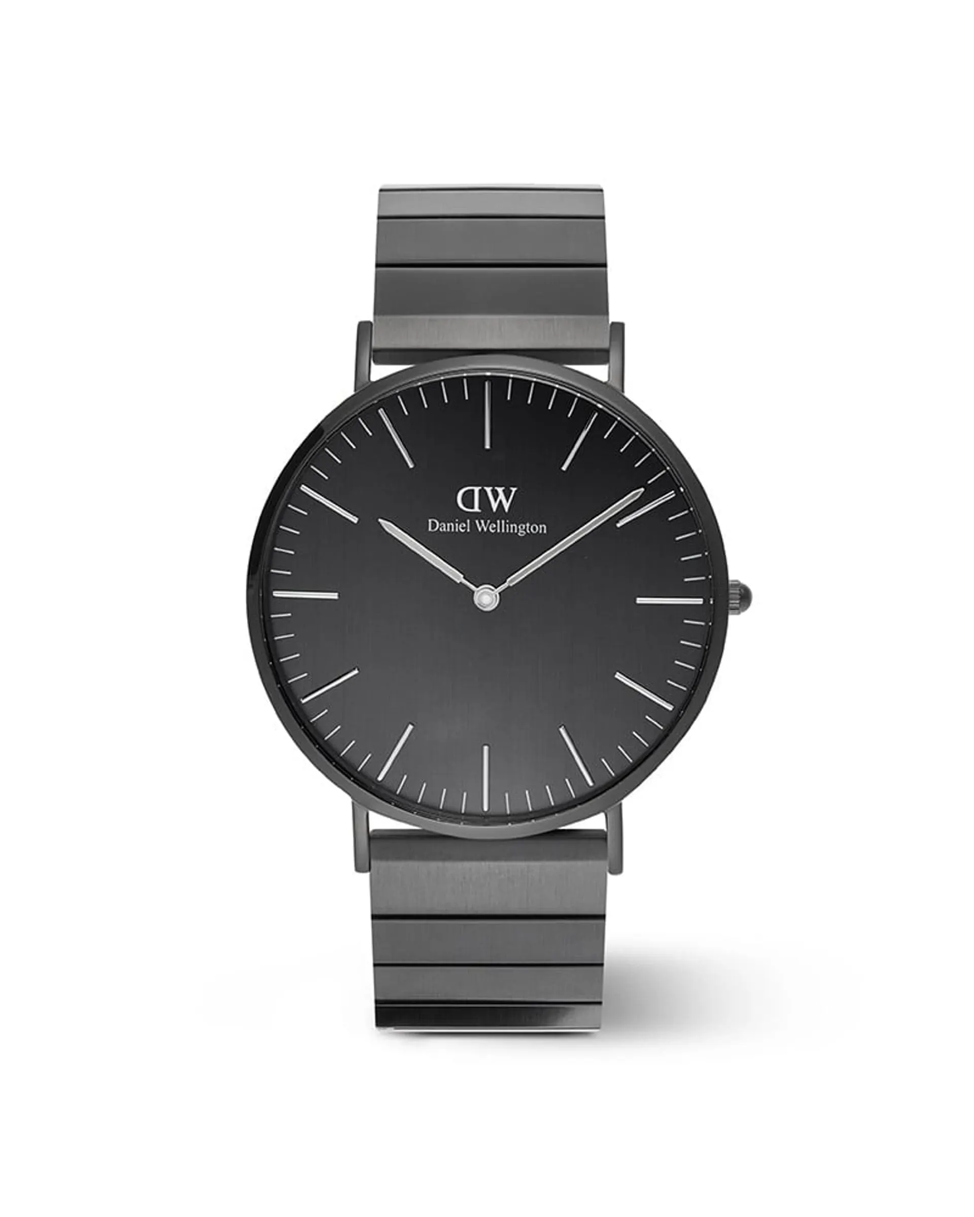 DW Classic Piano herreklokke i sortfarget stål (40mm)