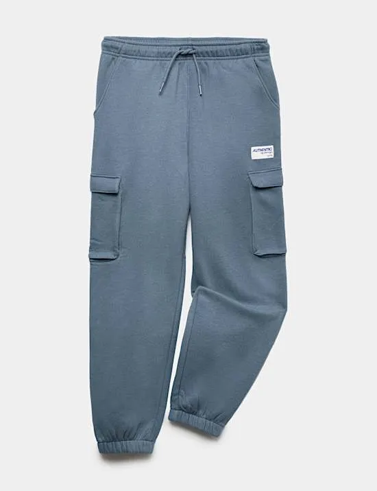 Jogginghose mit hohem Baumwollanteil und Cargo-Tasche (6–16 Jahre)