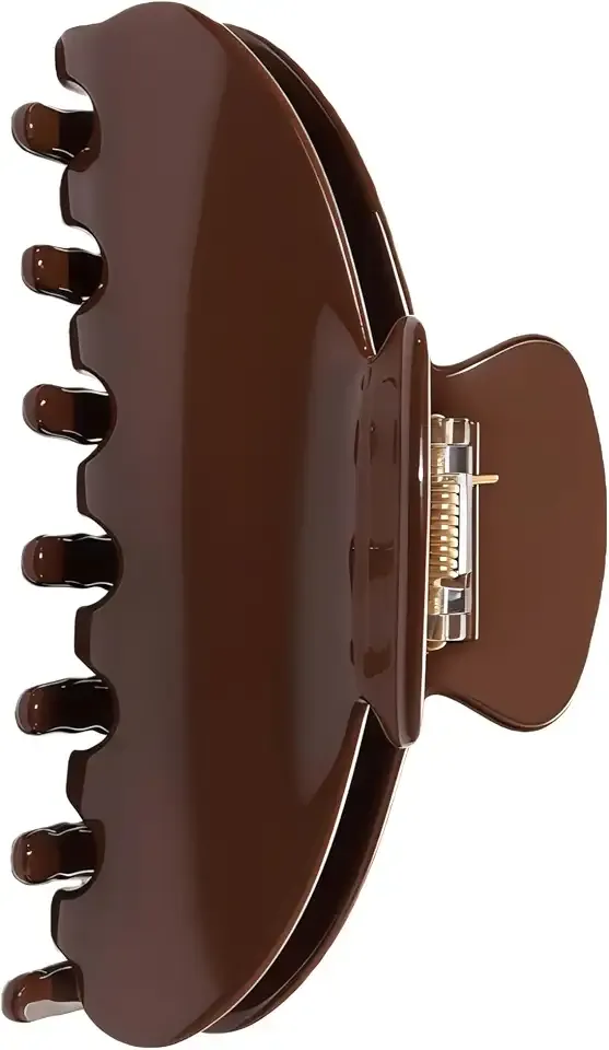 Durable Acetate Hair Clips - 4-Inch Coffee Claw Clips for Fine and Thick Hair (Coffee)