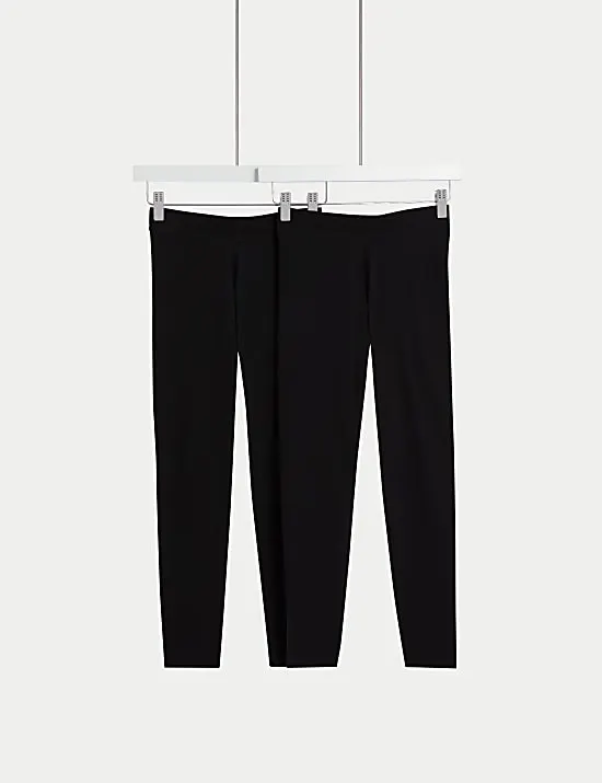 2er-Pack Leggings mit hohem Baumwollanteil in perfekter Passform (2–16 Jahre)