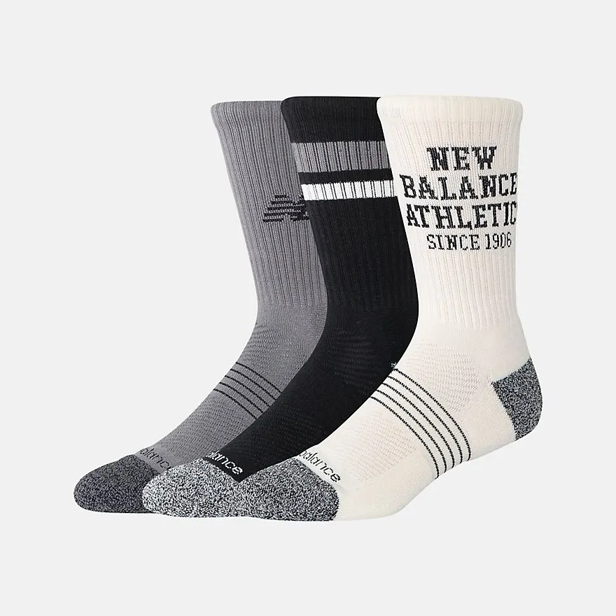 Active Graphic Crew Socks 3 Pack