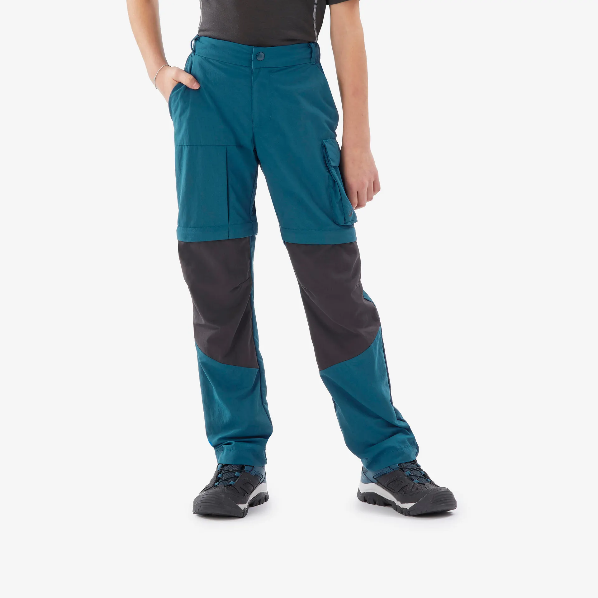 QUECHUA Dětské turistické odepínací kalhoty 2v1 MH 500 7–15 let
