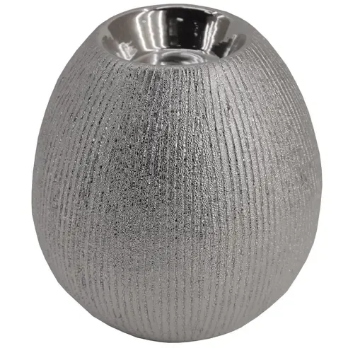 Teelichthalter - silber - 11 cm