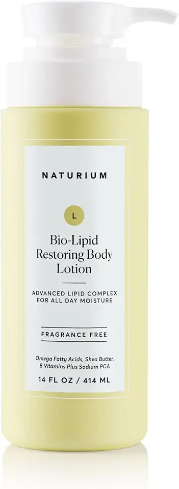 Naturium Bio-Lipid Restoring Moisturizing Body Lotion with Shea Butter, Fragrance Free, 14 oz
