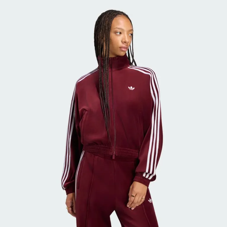 PLEATED VELOUR TRACK TOP
