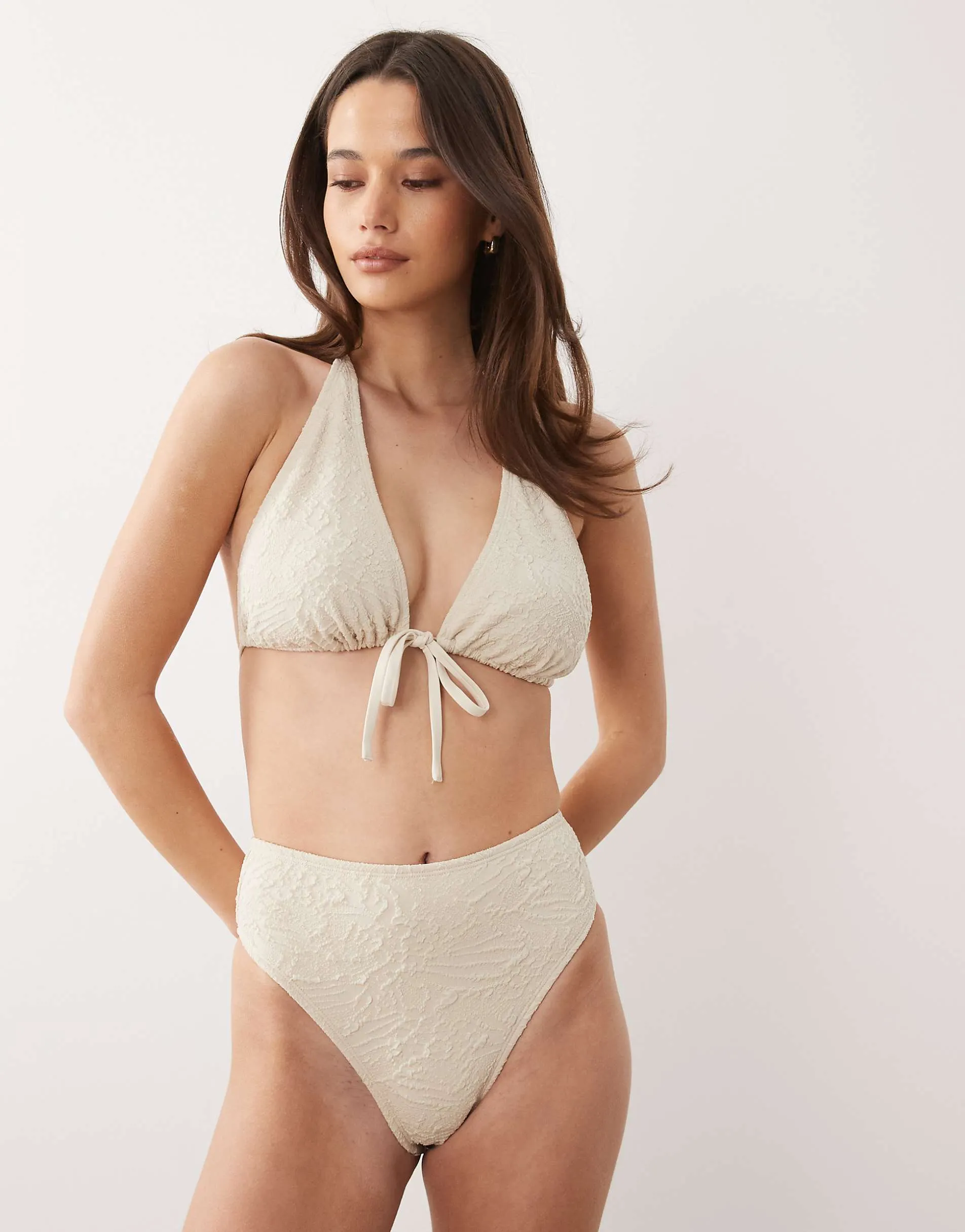 ASOS DESIGN Cassi bikini in champagne