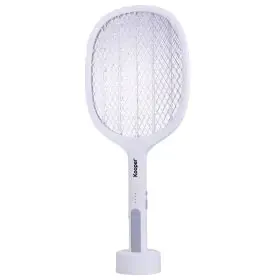 Racchetta elettrica per insetti ricaricabile, base di supporto, Duo Kooper