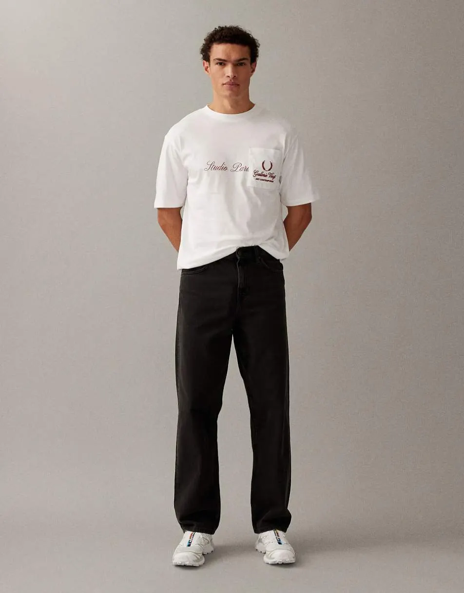 ASOS DESIGN baggy jeans in washed black