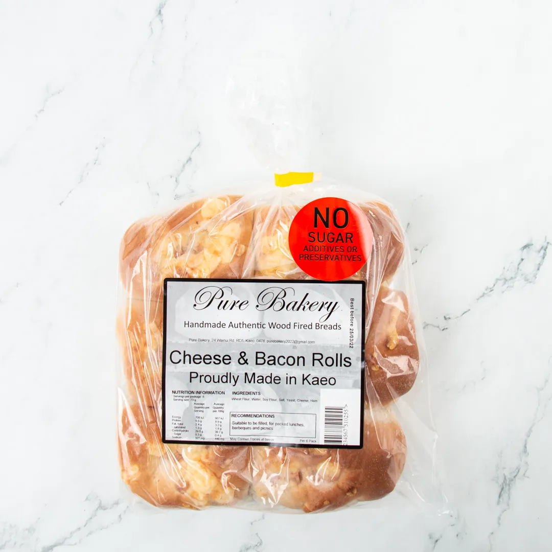 the kaeo bread small cheese and bacon rolls 6 pack