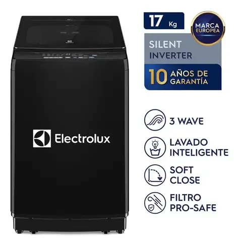Lavadora Inverter 17kg Negro EWIJ17F2XSYB