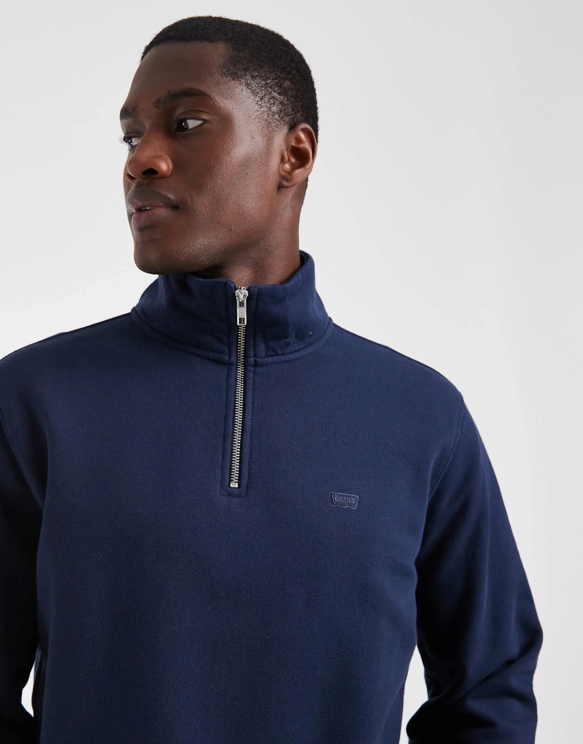 Levi's original 1/4 zip sweatshirt in navy