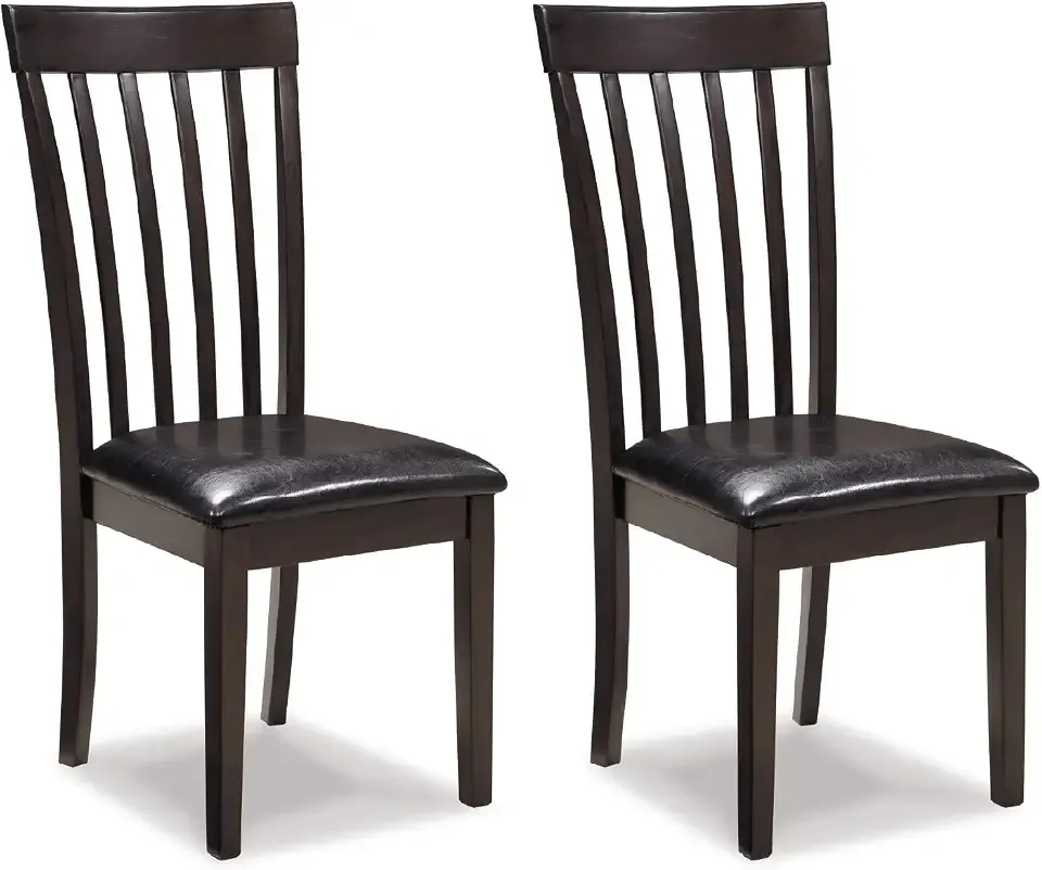 Signature Design by Ashley Hammis Rake Back Dining Room Chair, Set of 2, Dark Brown