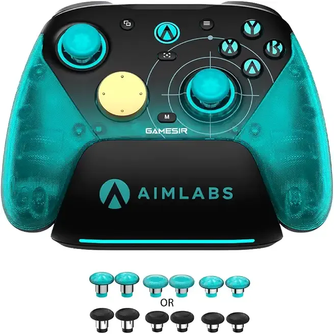 GameSir G7 Pro 8K PC Wireless Controller, Aimlabs Edition – 8000Hz Polling Rate Wired & 2.4G, TMR Joysticks Anti-Stick Drift, Hall Effect Analog Triggers, Esports Gamepad for Windows PC with 3.5mm Audio
