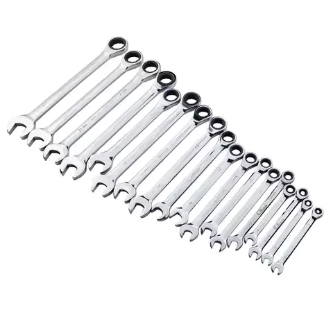 6-32MM Professional Ratchet Combination Metric Wrench Set CRV72 Screwdriver Torque Gear Socket Nut removal repair hand tool