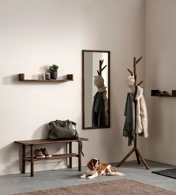 Circus vegghylle B: 50 cm, brunlakkert heltre eik