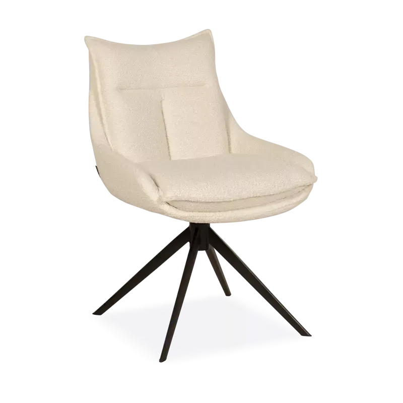 Eetkamerstoel Kenzo (draai - zwart) - Rhythm Ecru