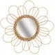 Miroir rotin fleur jungle D 38cm