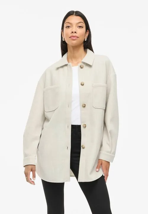 VIKIMMI SHIRT L/S JACKET - NOOS - Kort kåpe / frakk - super light natural melange