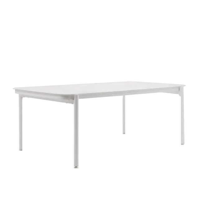 Tavolo da pranzo per giardino Sigma NATERIAL in acciaio con piano in vetro grigio per 8 persone 104.5x200cm