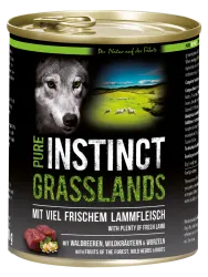 PURE INSTINCT GRASSLANDS mit Lamm für Hunde 6 x 800 g