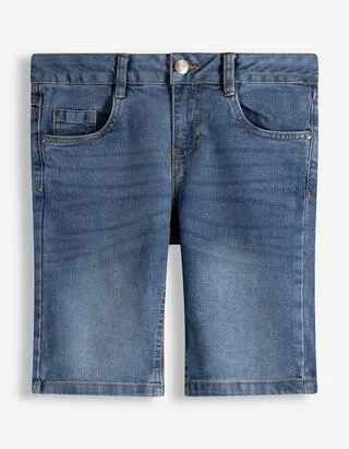 Pantaloncini di jeans - denim blu medio - blu