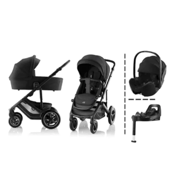 Britax | Smile 5Z Kombivogn + BABY-SAFE Pro Bilstol & Base | Carbon Black