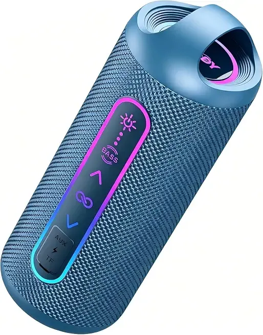 Wilody Portable Bluetooth Speaker, 20W Powerful Sound with EQ Modes, IPX6 Waterproof, 20H Playtime, Bluetooth 5.4, TWS, LED Lights, Portable Wireless Speakers for Home Party Camping Beach Outdoor