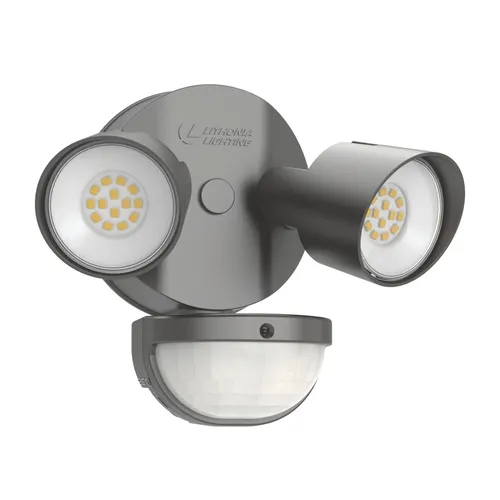 Lithonia Lighting® Dark Bronze LED Dual-Head Motion Sensor Outdoor Security Flood Light