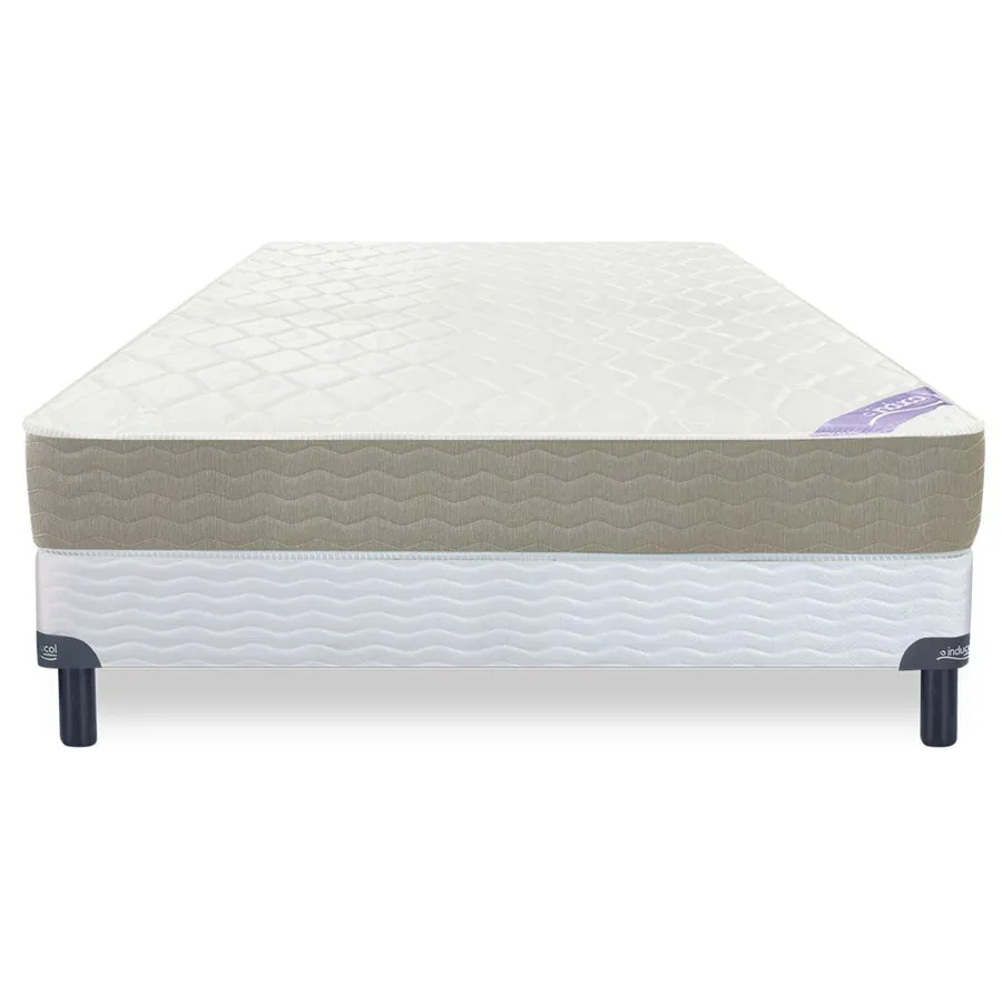 Conjunto sommier y colchón de resortes Inducol Classic Pocket 2 plazas 150 x...