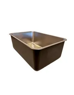 Quapas! Rvs Kattenbak - Bak - 60x40x20 cm Zwart Zilver